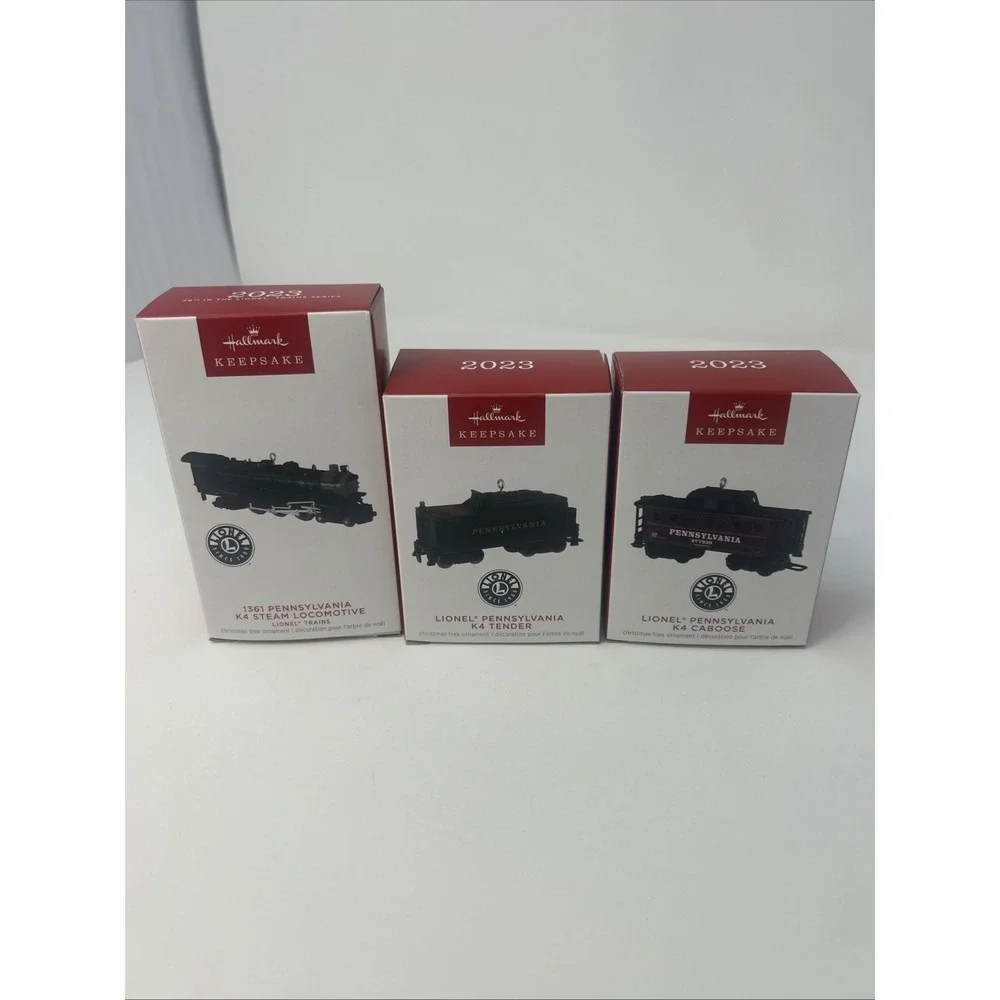 NEW Hallmark Keepsake Lionel Train 1361 Pennsylvania K4 Locomotive Tender Caboos